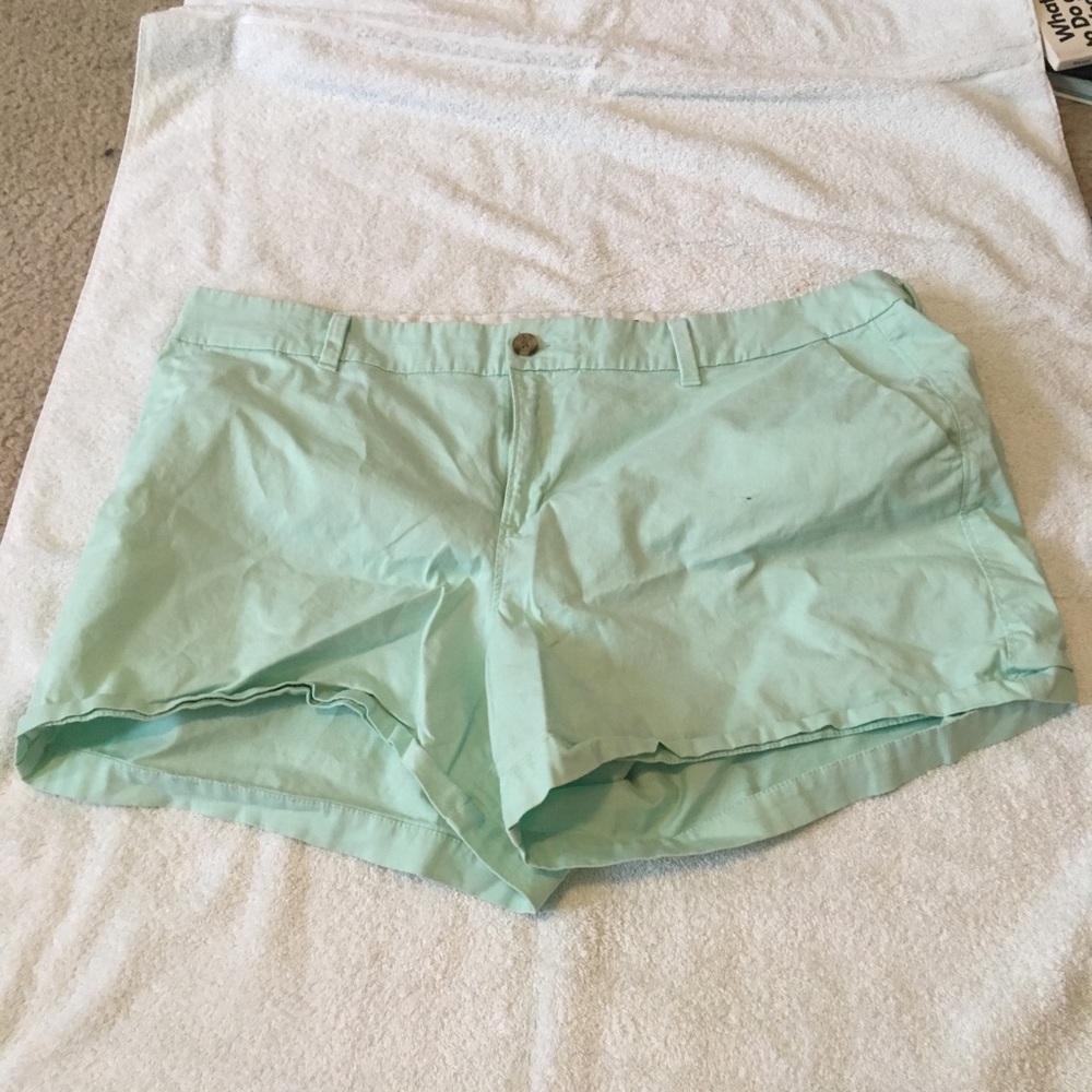 Mint green shorts